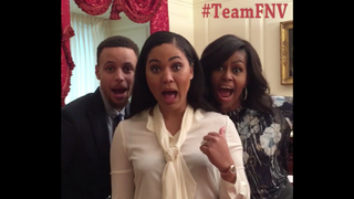 Here, Watch Steph Curry, Michelle Obama, And Ayesha Curry Do A Dubsmash Rendition Of "Barbara Ann"